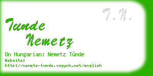 tunde nemetz business card